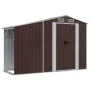 Brown galvanized steel garden shed 277x192.5x179 cm by vidaXL, Sheds - Ref: Foro24-3188295, Price: 368,55 €, Discount: %