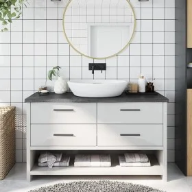 Encimera de baño madera tratada marrón oscuro 100x30x(2-4) cm de vidaXL, Encimeras - Ref: Foro24-3156222, Precio: 50,76 €, De...