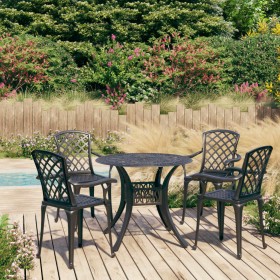 Mesa y sillas de bistró 5 piezas aluminio fundido negro de vidaXL, Conjuntos de jardín - Ref: Foro24-3070611, Precio: 715,28 ...