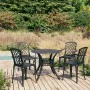 Mesa y sillas de bistró 5 piezas aluminio fundido negro de vidaXL, Conjuntos de jardín - Ref: Foro24-3070611, Precio: 687,20 ...