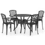 Mesa y sillas de bistró 5 piezas aluminio fundido negro de vidaXL, Conjuntos de jardín - Ref: Foro24-3070611, Precio: 687,20 ...