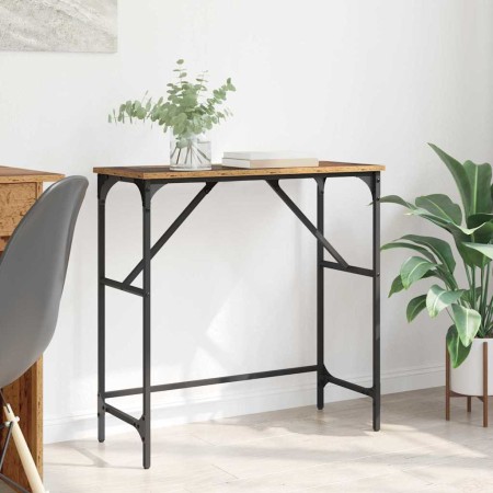 Mesa Consola Madera vieja 75 x 32 x 75 cm Madera contrachapada