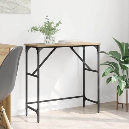 Mesa Consola Roble artisan 75 x 32 x 75 cm Madera contrachapada