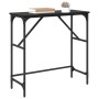Mesa Consola Roble negro 75 x 32 x 75 cm Madera contrachapada