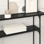MesaConsola Roble negro 145x22.5x75cm Madera contrachapada