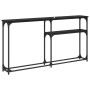 MesaConsola Roble negro 145x22.5x75cm Madera contrachapada