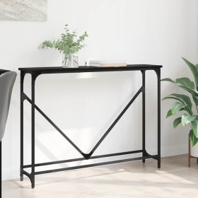 Mesa Consola Manual Roble negro 102 x 22.5 x 75 cm