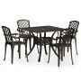 Bistro table and chairs 5-piece set, cast aluminum, bronze color. by vidaXL, Garden sets - Ref: Foro24-3070613, Price: 697,32...