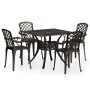 Bistrotisch und Stühle 5 Stück Aluminiumguss Bronzefarbe von vidaXL, Gartensets - Ref: Foro24-3070613, Preis: 723,63 €, Rabat...