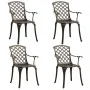 Bistro table and chairs 5-piece set, cast aluminum, bronze color. by vidaXL, Garden sets - Ref: Foro24-3070613, Price: 697,32...