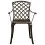 Bistro table and chairs 5-piece set, cast aluminum, bronze color. by vidaXL, Garden sets - Ref: Foro24-3070613, Price: 697,32...