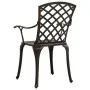Bistro table and chairs 5-piece set, cast aluminum, bronze color. by vidaXL, Garden sets - Ref: Foro24-3070613, Price: 697,32...