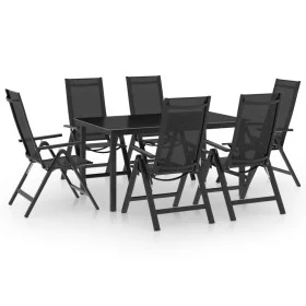 7-piece anthracite gray aluminum garden dining set by vidaXL, Garden sets - Ref: Foro24-3070637, Price: 587,20 €, Discount: %