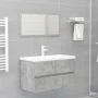 Badezimmermöbel-Set aus grauem Beton-Engineered-Holz von vidaXL, Badezimmermöbel - Ref: Foro24-3071598, Preis: 206,04 €, Raba...