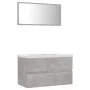 Engineered wood bathroom furniture set in concrete gray. by vidaXL, Bathroom furniture - Ref: Foro24-3071598, Price: 206,03 €...