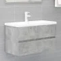 Badezimmermöbel-Set aus grauem Beton-Engineered-Holz von vidaXL, Badezimmermöbel - Ref: Foro24-3071598, Preis: 206,04 €, Raba...