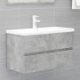 Badezimmermöbel-Set aus grauem Beton-Engineered-Holz von vidaXL, Badezimmermöbel - Ref: Foro24-3071598, Preis: 213,94 €, Raba...