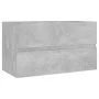 Badezimmermöbel-Set aus grauem Beton-Engineered-Holz von vidaXL, Badezimmermöbel - Ref: Foro24-3071598, Preis: 206,04 €, Raba...