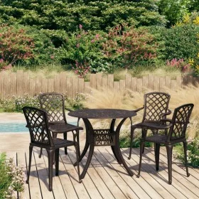 Bistro table and chairs 5 pieces cast aluminum bronze color by vidaXL, Garden sets - Ref: Foro24-3070610, Price: 688,55 €, Di...