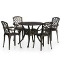 Bistro table and chairs 5 pieces cast aluminum bronze color by vidaXL, Garden sets - Ref: Foro24-3070610, Price: 637,78 €, Di...