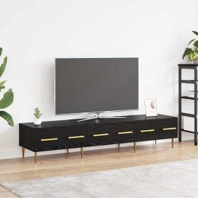 Gabinete de TV con cajón Roble Negro 150 x 36 x 30 cm en Muebles TV | Comprar online en Foro24