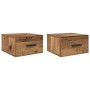 Armario de Noche 2 pcs Madera vieja 35 x 35 x 20 cm