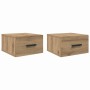 Armario de Noche 2 pcs Roble artisan 35 x 35 x 20 cm