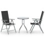 Bistro Gartenmöbel 3 Stück Aluminium und Silber Textilene von vidaXL, Gartensets - Ref: Foro24-3070653, Preis: 151,89 €, Raba...