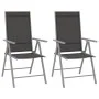 Muebles bistró para jardín 3 pzas aluminio y textilene plateado de vidaXL, Conjuntos de jardín - Ref: Foro24-3070653, Precio:...