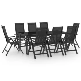 Gartensitzgruppe 9-teilig aus anthrazitgrauem Aluminium von vidaXL, Gartensets - Ref: Foro24-3070641, Preis: 822,87 €, Rabatt: %