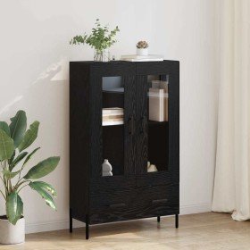 Alacena con cajón Corona Roble Negro 69,5 x 31 x 115 cm en Aparadores | Comprar online en Foro24