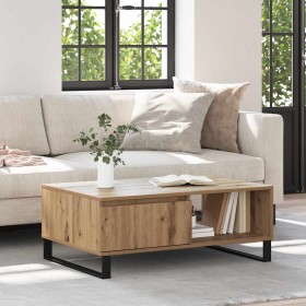 Mesa de Café Roble artisan 90 x 60 x 35 cm Madera contrachapada