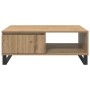Mesa de Café Roble artisan 90 x 60 x 35 cm Madera contrachapada
