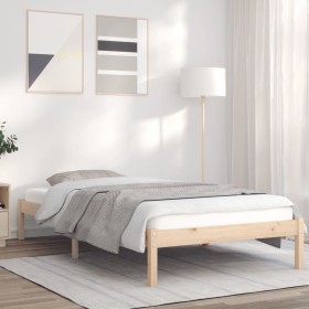Estructura de cama madera maciza pino 75x190 cm