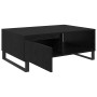 Mesa de Café Roble negro 90 x 60 x 35 cm Madera contrachapada