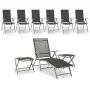 Juego de muebles de jardín 9 piezas negro y plateado de vidaXL, Conjuntos de jardín - Ref: Foro24-3070644, Precio: 398,21 €, ...