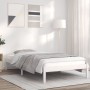 Estructura de cama madera maciza de pino blanco 90x200 cm