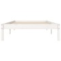 Estructura de cama madera maciza de pino blanco 90x200 cm