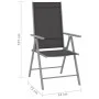 Gartenmöbel-Set 9-teilig schwarz und silber von vidaXL, Gartensets - Ref: Foro24-3070644, Preis: 398,21 €, Rabatt: %