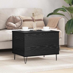 Mesa de Café Roble Negro 60 x 44,5 x 45 cm Madera contrachapada