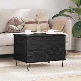 Mesa de Café Roble Negro 60 x 44,5 x 45 cm Madera contrachapada