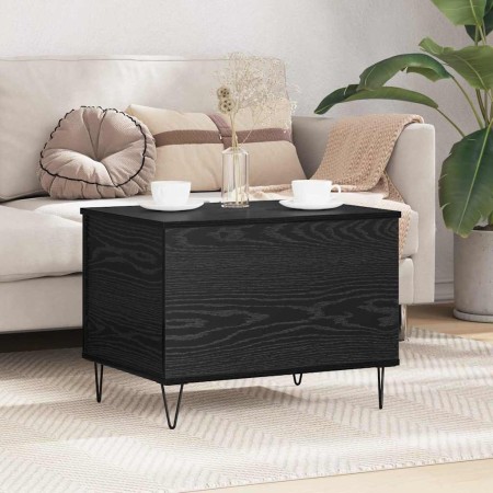 Mesa de Café Roble Negro 60 x 44,5 x 45 cm Madera contrachapada