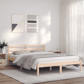 Estructura de cama madera maciza de pino 120x190 cm