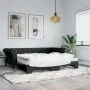 Sofá con cama nido cuero sintético negro 90x200 cm de vidaXL, Camas y somieres - Ref: Foro24-3197723, Precio: 285,15 €, Descu...