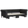Sofa with trundle bed black synthetic leather 90x200 cm by vidaXL, Beds and slatted bases - Ref: Foro24-3197723, Price: 288,2...
