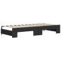 Sofa mit Ausziehbett aus schwarzem Kunstleder 90x200 cm von vidaXL, Betten und Lattenroste - Ref: Foro24-3197723, Preis: 291,...