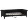 Sofa mit Ausziehbett aus schwarzem Kunstleder 90x200 cm von vidaXL, Betten und Lattenroste - Ref: Foro24-3197723, Preis: 291,...