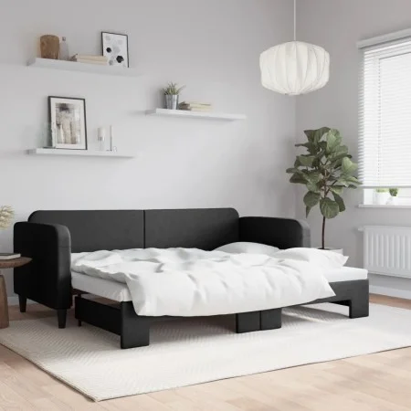 Sofá cama nido tela negro 80x200 cm de vidaXL, Camas y somieres - Ref: Foro24-3196813, Precio: 243,04 €, Descuento: %