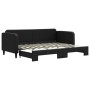 Black fabric trundle sofa bed 80x200 cm by vidaXL, Beds and slatted bases - Ref: Foro24-3196813, Price: 248,84 €, Discount: %