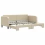 Ausziehbares Schlafsofa, cremefarbener Stoff, 80 x 200 cm von vidaXL, Betten und Lattenroste - Ref: Foro24-3196815, Preis: 23...